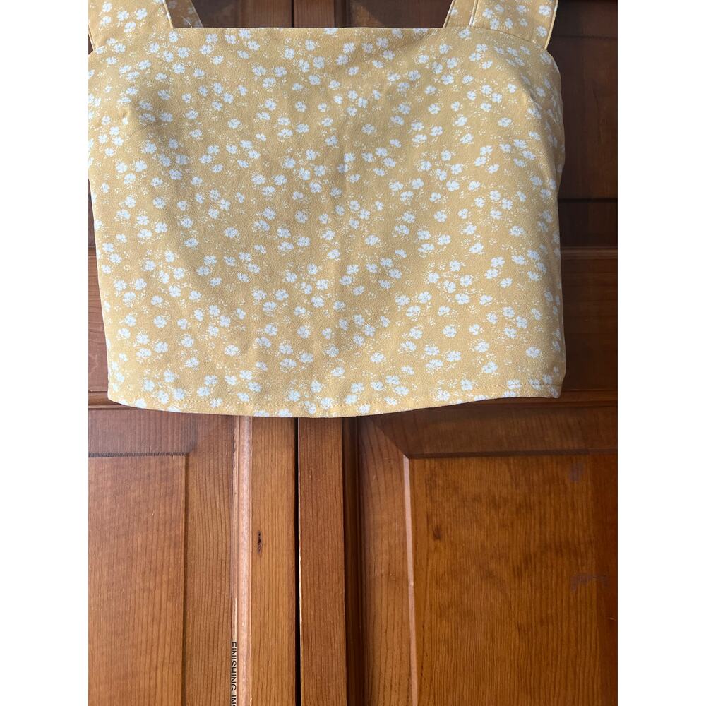 Abercrombie & Fitch Women's Ditsy Floral Smocked Cropped Top Sherbet Size XS - Picture 5 of 13
